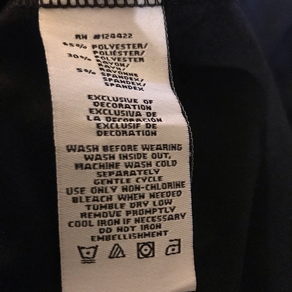 DKNY  Black Long Sleeve Top with Studs Girl Med - Picture 9 of 9